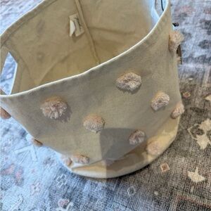 NWT Pehr Pom Pom basket 13 inch light pink